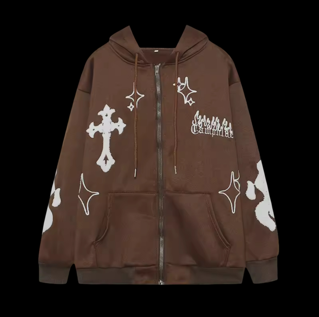 FOLLOW THE CROSS ZIP UP