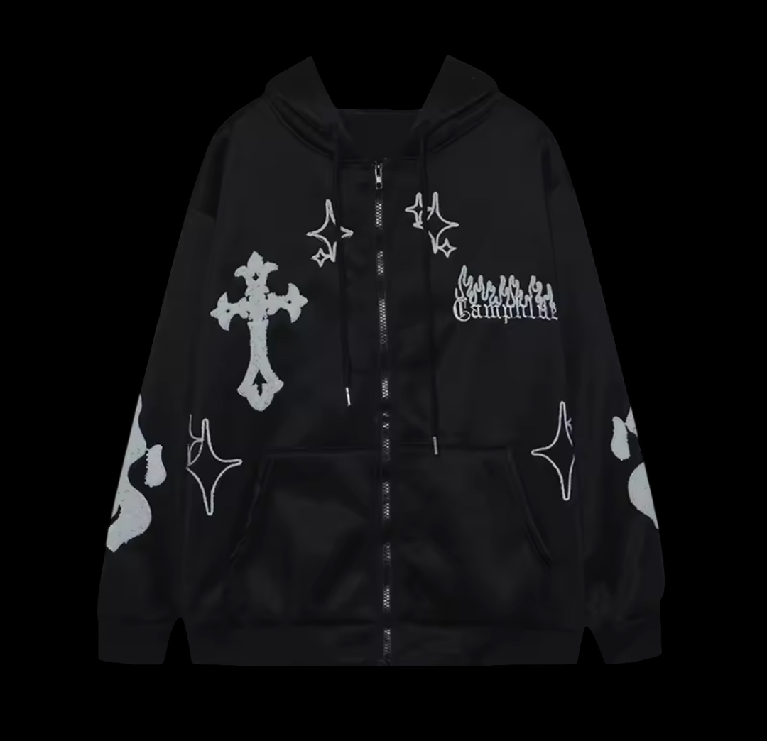 FOLLOW THE CROSS ZIP UP